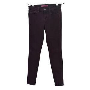 J. Brand Womens Noir Red Skinny Leg Jeans Size 26